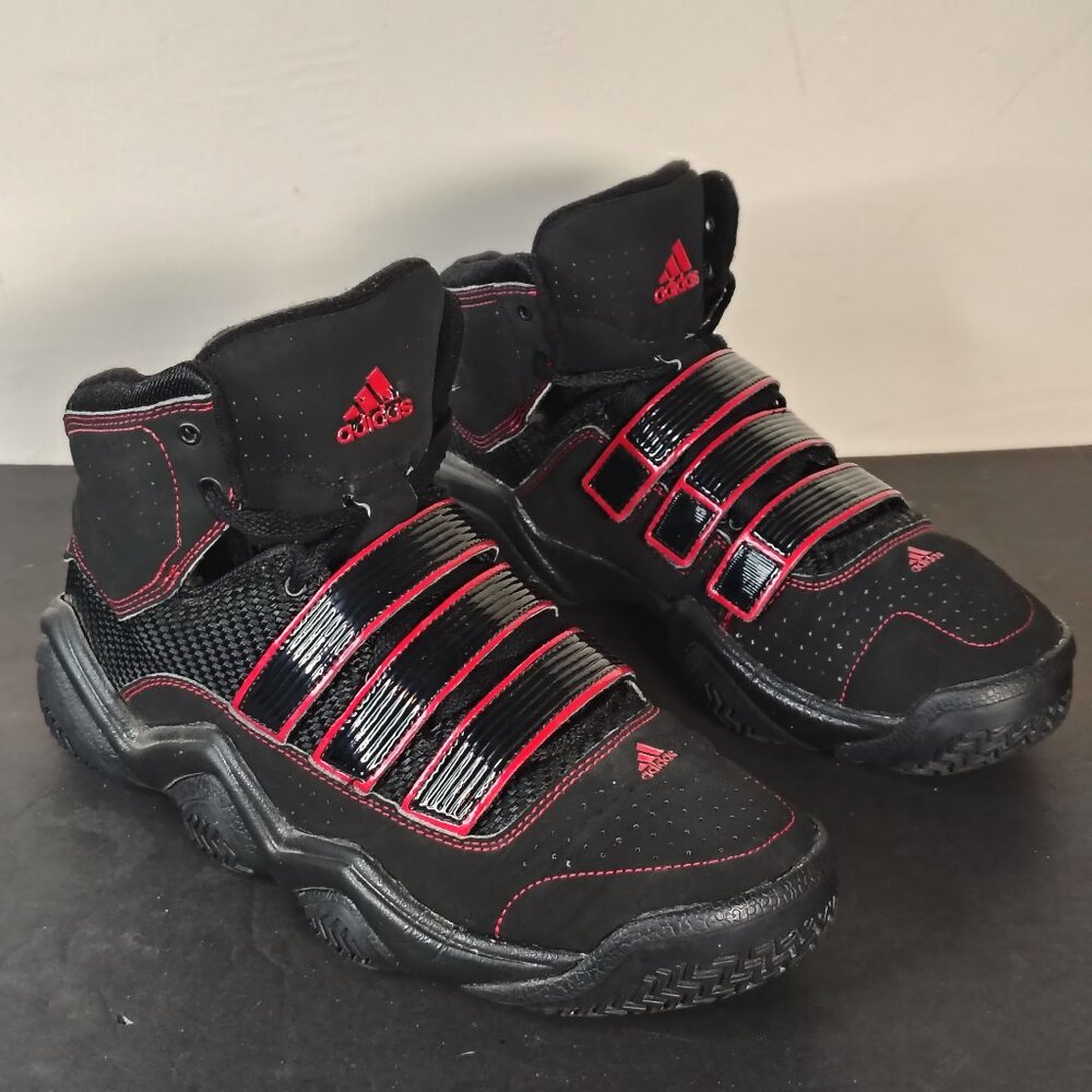 Adidas Powercrush Sneakers Shoes Mens Size 9 Black Red Basketball 2010‎ G23844
